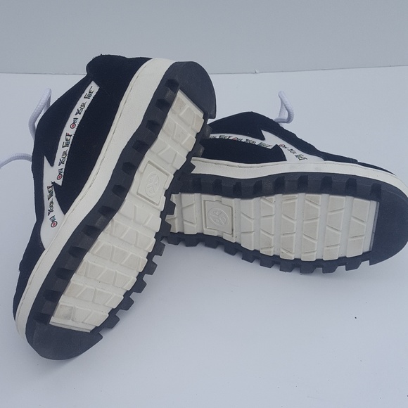 Womens Chinese Laundry Sneakers 6m Black Leather - Picture 4 of 8